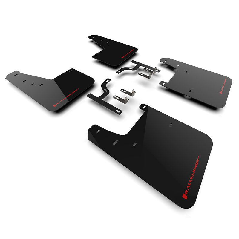 RallyArmor | Black UR Mud Flap Red Logo - Sequoia 2023-2025