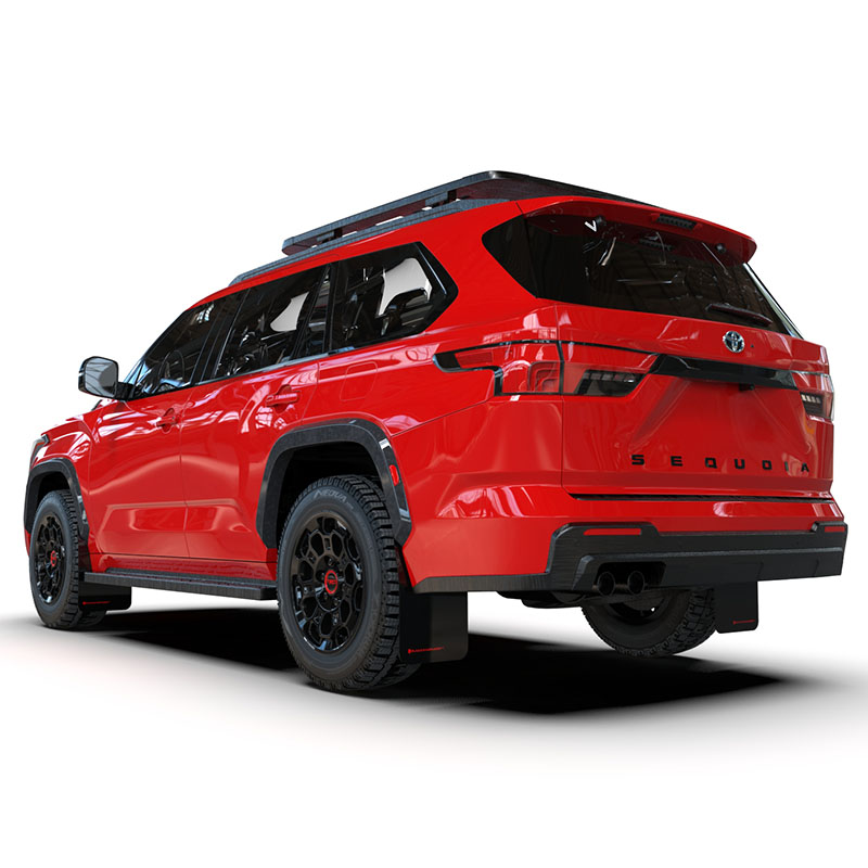 RallyArmor | Black UR Mud Flap Red Logo - Sequoia 2023-2025