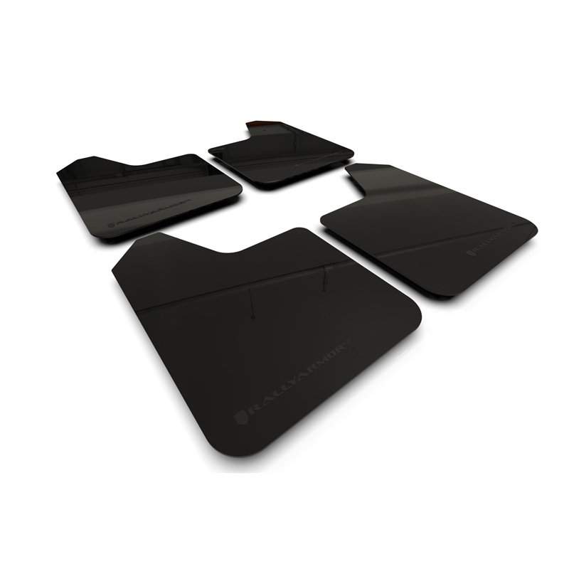 RallyArmor | UR Mud flap Metallic Black Logo - Universel