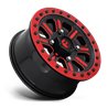 Fuel Off-Road | D911 HARDLINE BEADLOCK 15x10.0 ET25 - GLOSS BLACK RED TINTED CLEAR