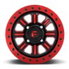 Fuel Off-Road | D911 HARDLINE BEADLOCK 15x7.0 ET38 - GLOSS BLACK RED TINTED CLEAR