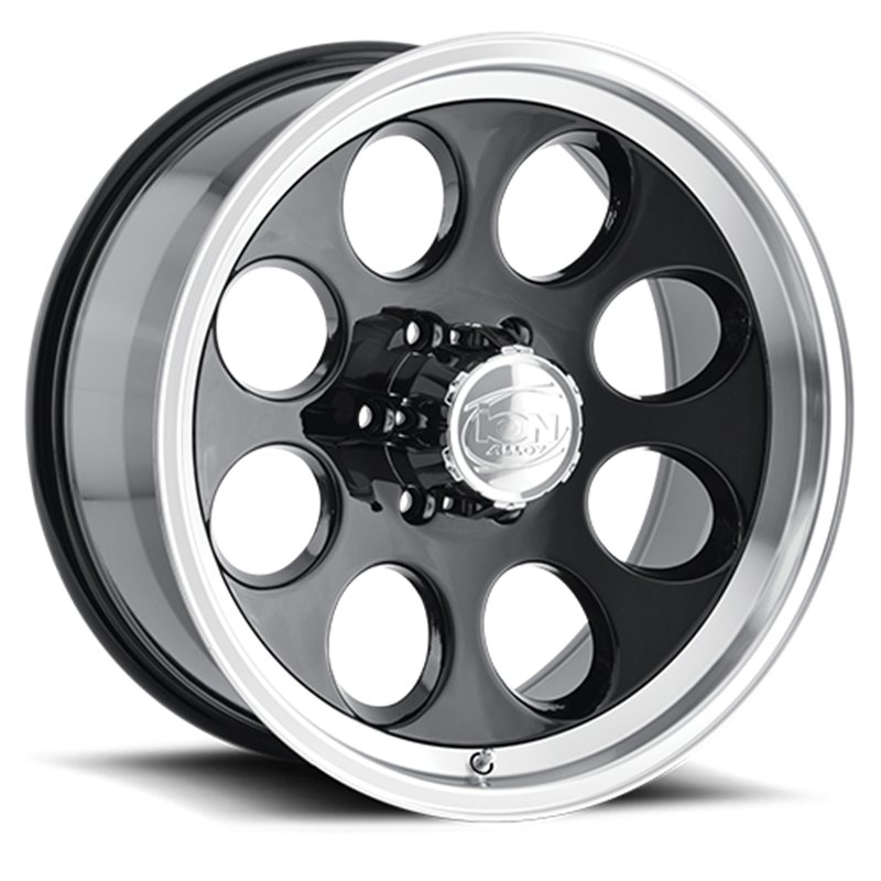 ION Wheels | 171 BK 15x8.0 ET-27 - Black / Machined Lip