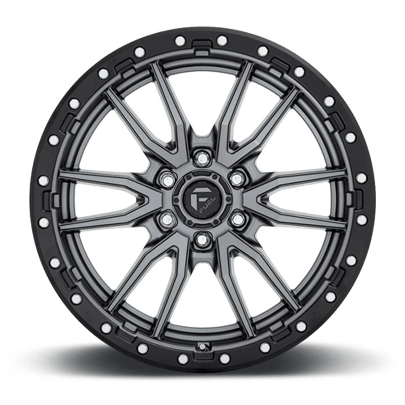 Fuel Off-Road | D680 REBEL 20x9.0 ET1 - MATTE GUN METAL BLACK BEAD RING