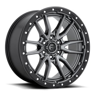 Fuel Off-Road | D680 REBEL 20x9.0 ET20 - MATTE GUN METAL BLACK BEAD RING