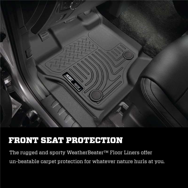 Husky Liners | Tapis protecteur Weatherbeater - Avant & Arrière (Couvre le repose-pied) - F-250 / F-350 2008-2010
