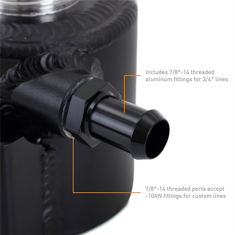 Mishimoto | Universal Aluminum Coolant Expansion Tank, Micro Wrinkle Black - Toyota 1996-2023