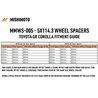 Mishimoto | Wheel Spacers, 5x114.3, 60.1 Center Bore, M12x1.5, 25mm Thick, Black - Lexus / Scion / Toyota 1986-2024