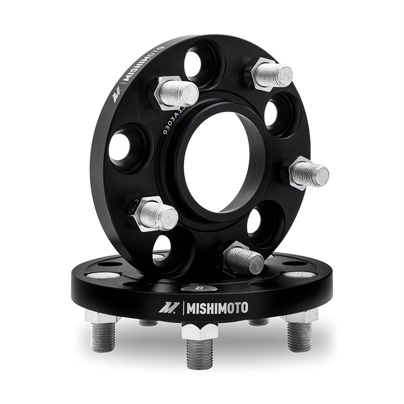 Mishimoto | Wheel Spacers, 5x114.3, 66.1 Center Bore, M12x1.25, 20mm Thick, Black - Infiniti / Nissan 1987-2023