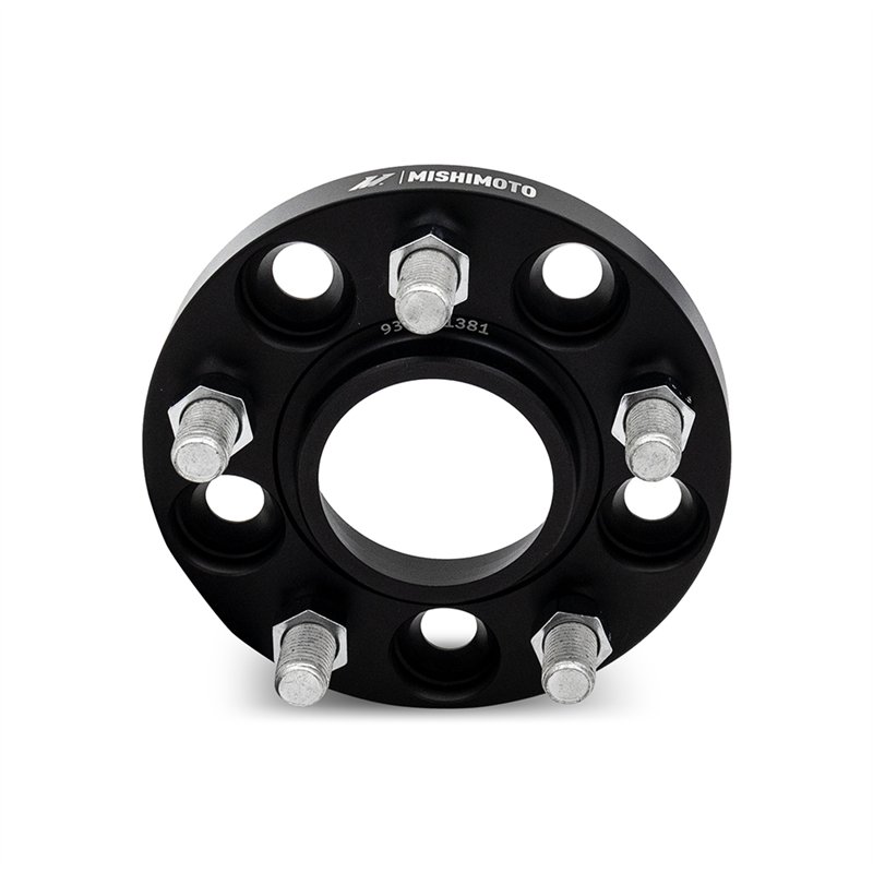 Mishimoto | Wheel Spacers, 5x114.3, 64.1 Center Bore, M14x1.5, 15mm Thick, Black - 3 / Y 2017-2024