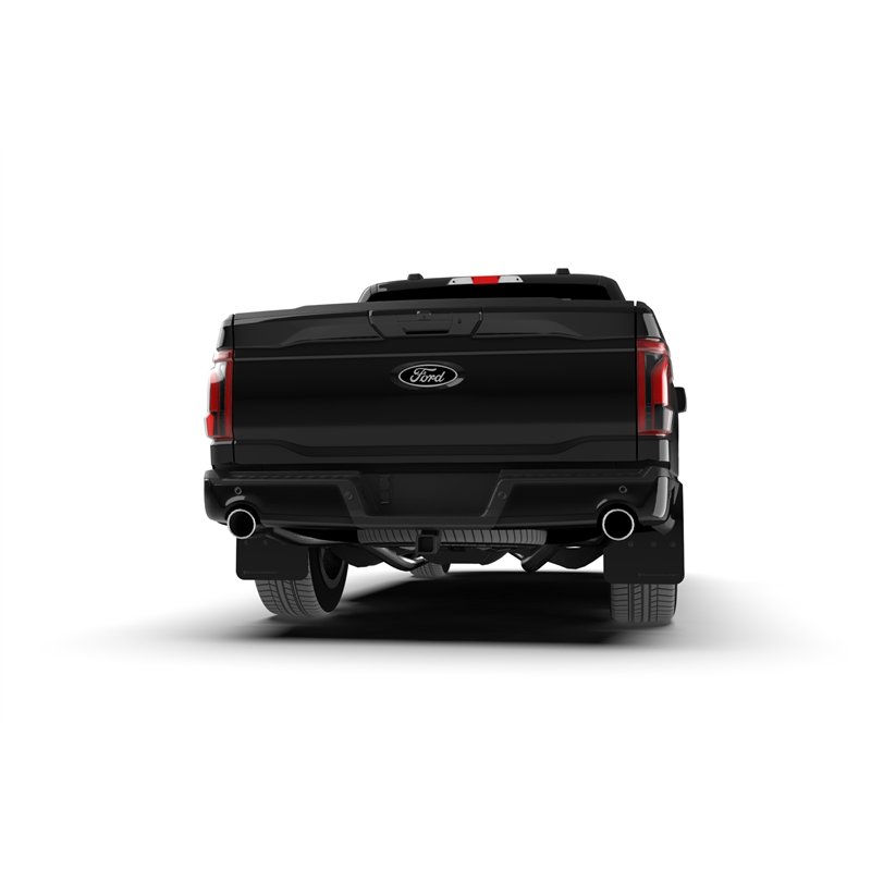RallyArmor | Black UR Mud Flap Logo Metallic Black - F-150 Gen 14 2021-2025