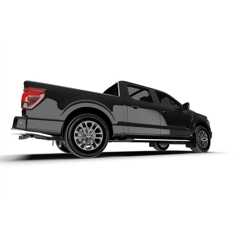 RallyArmor | Black UR Mud Flap Logo Metallic Black - F-150 Gen 14 2021-2025