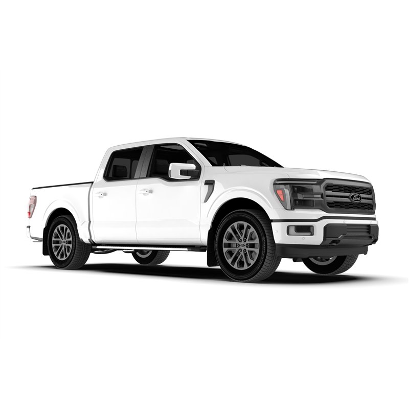 RallyArmor | Black UR Mud Flap Logo White - F-150 Gen 14 2021-2025