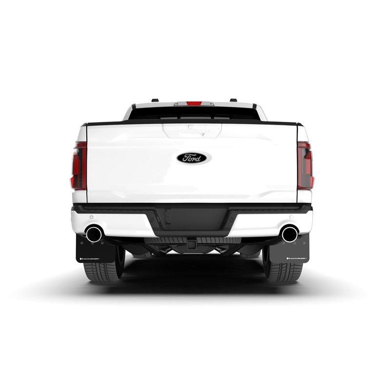 RallyArmor | Black UR Mud Flap Logo White - F-150 Gen 14 2021-2025