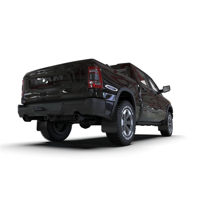RallyArmor | Black UR Mud Flap Logo Metallic Black - Ram 1500 Rebel 2019-2025