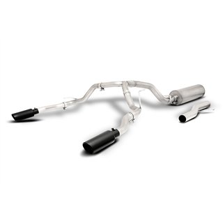 Gibson | Black Elite Cat-Back Dual Split Exhaust System Stainless - Escalade ESV / Suburban / Yukon XL 2021-2025