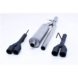 Gibson | Black Elite Cat-Back Dual Split Exhaust System Stainless - Silverado / Sierra 1500 6.2L 2024-2025