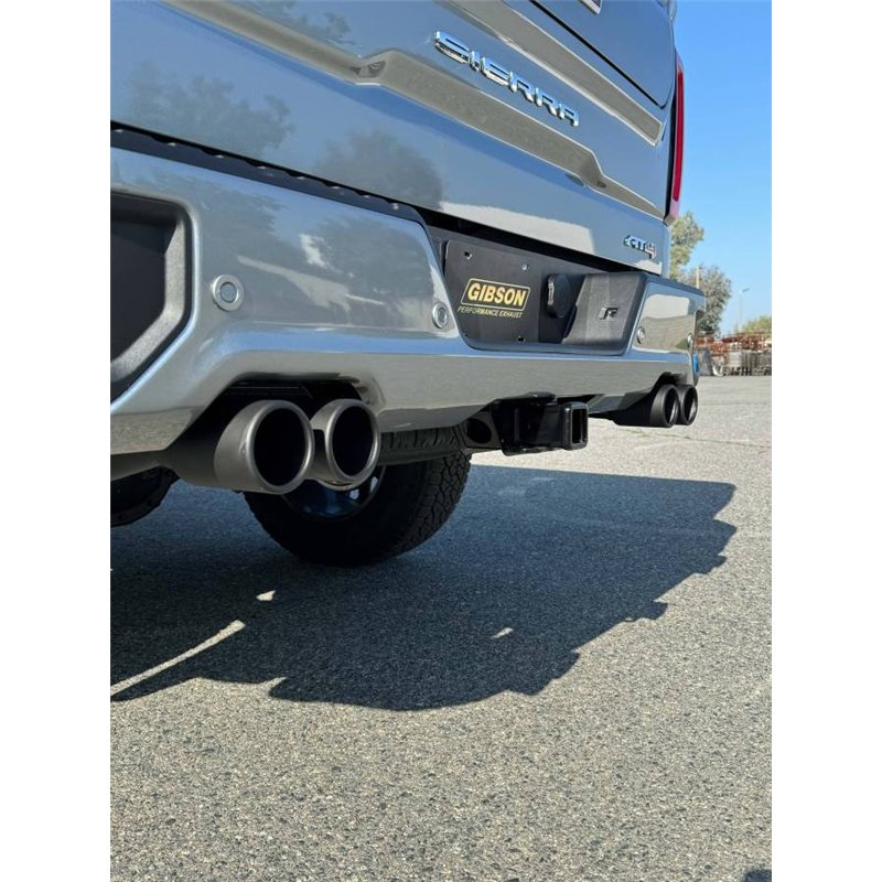 Gibson | Black Elite Cat-Back Dual Split Exhaust System Stainless - Silverado / Sierra 1500 6.2L 2024-2025