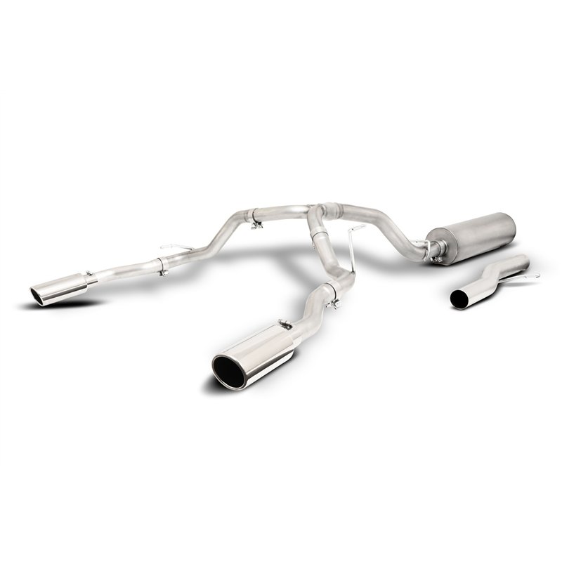 Gibson | Cat-Back Dual Split Exhaust System Stainless - Tahoe / Yukon 2021-2025