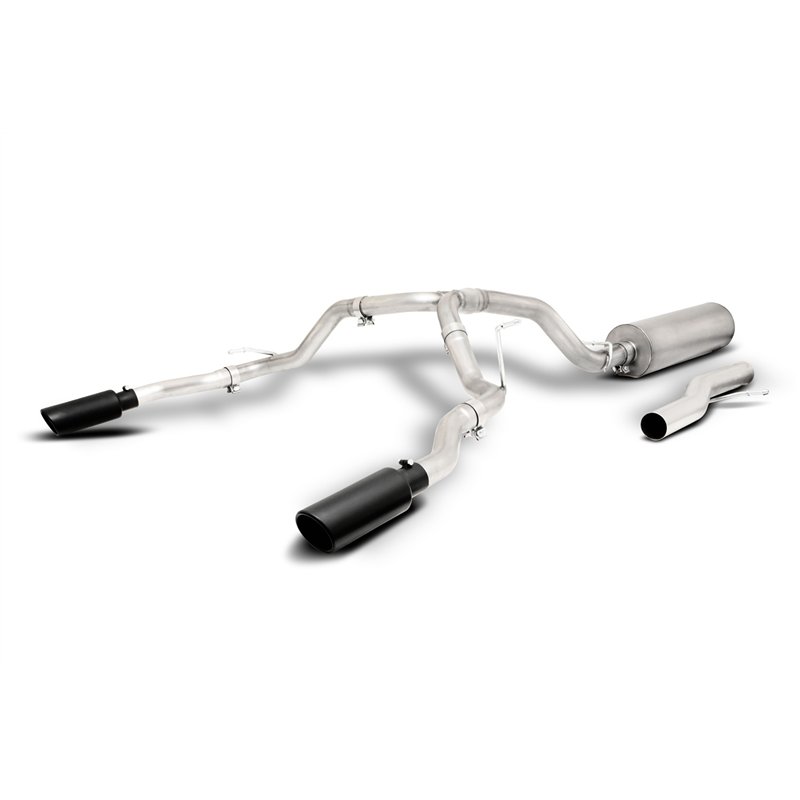 Gibson | Black Elite Cat-Back Dual Split Exhaust System Stainless - Tahoe / Yukon 2021-2025