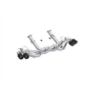 MBRP | 3in Cat-Back, Quad Split Rear Exit, Active, T304 with CF Tips. - Corvette 6.2L 2020-2025