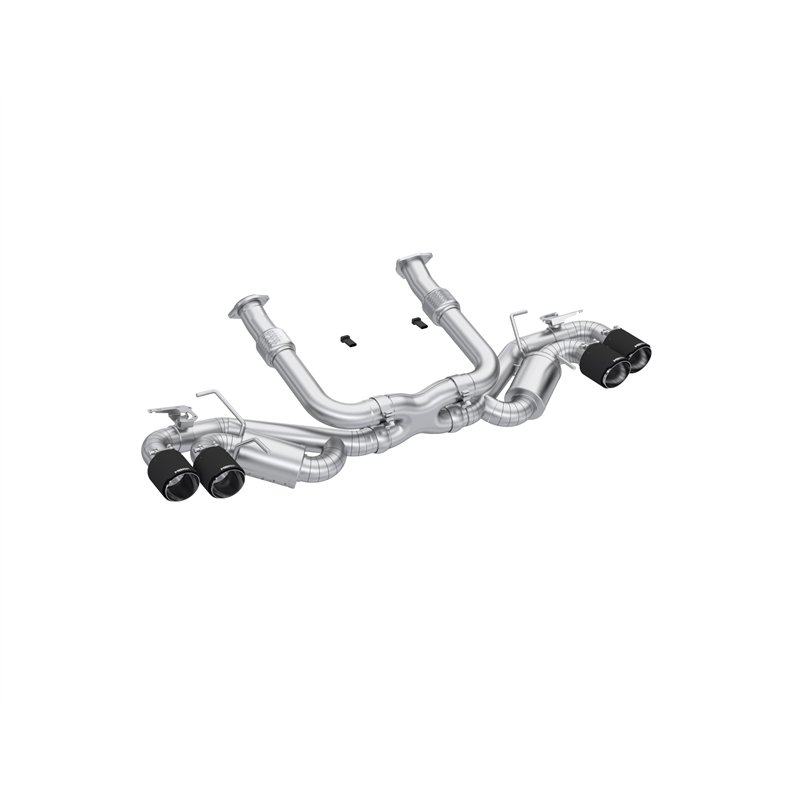MBRP | 3in Cat-Back, Quad Split Rear Exit, Active, T304 with CF Tips. - Corvette 6.2L 2020-2025