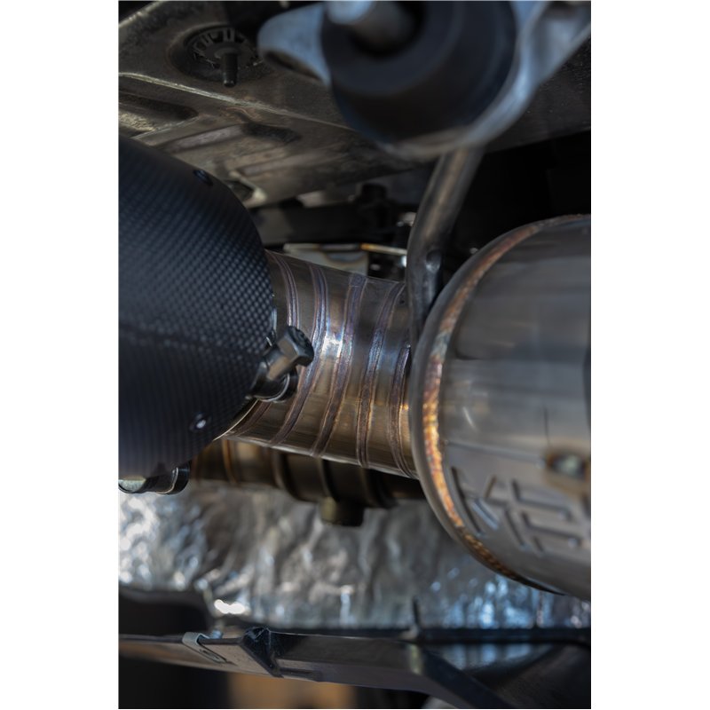MBRP | 3in Cat-Back, Quad Split Rear Exit, Active, T304 with CF Tips. - Corvette 6.2L 2020-2025