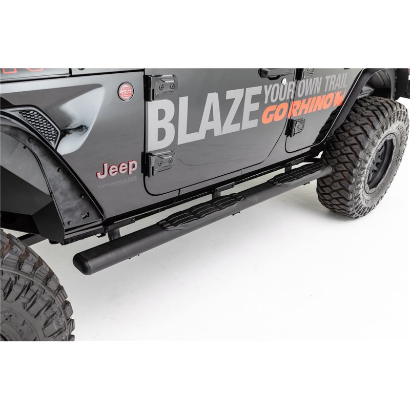 Go Rhino | 5in 1000 Series Side Steps with Mounting Brackets Kit - Wrangler (JL) 2018-2025