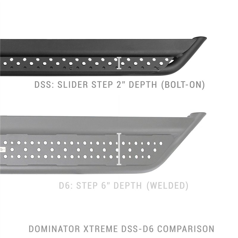 Go Rhino | Dominator Xtreme DSS Side Steps with Rocker Panel Mounting Bracket Kit - Colorado / Canyon 2015-2025