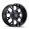 Mayhem | WARRIOR 20x9.0 ET0 - Gloss Black Milled Prism Blue