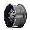 Mayhem | WARRIOR 20x9.0 ET0 - Gloss Black Milled Prism Blue