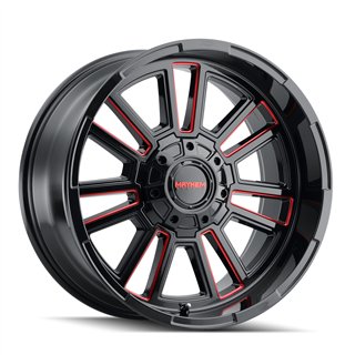 Mayhem | APOLLO 20x9.0 ET18 - Gloss Black Milled Prism Red