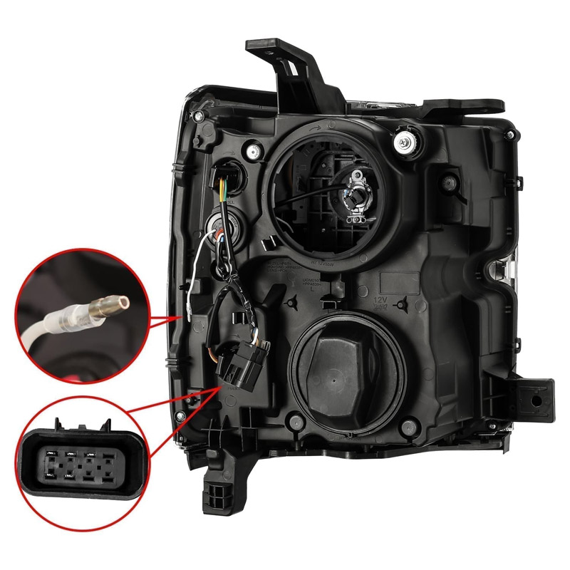 AlphaRex | Projector Headlights Jet Black - Silverado 2500 HD / 3500 HD 6.0L / 6.6L 2019