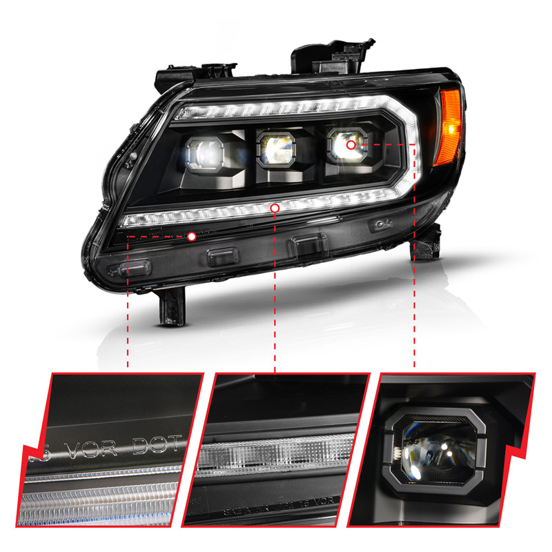 Anzo USA | LED Projector Headlight - Colorado 2.5L / 2.8L / 3.6L 2015-2022