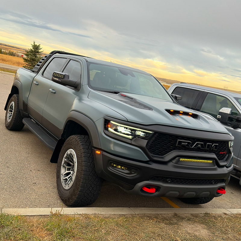 RallyArmor | Black UR Mud Flap Logo Metallic Black - Ram 1500 TRX / RHO 2021-2025