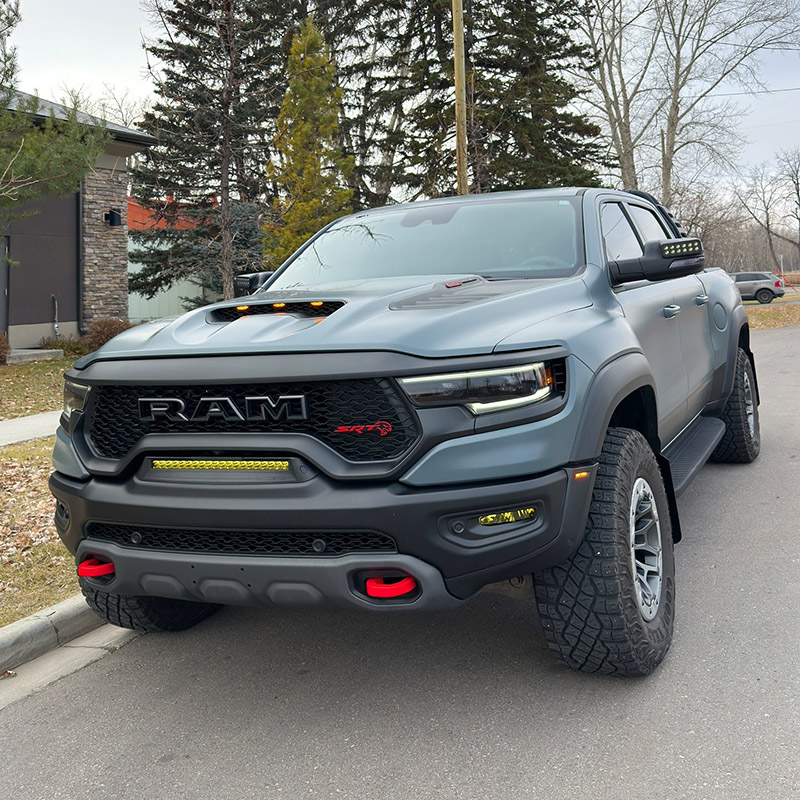 RallyArmor | Black UR Mud Flap Logo White - Ram 1500 TRX / RHO 2021-2025