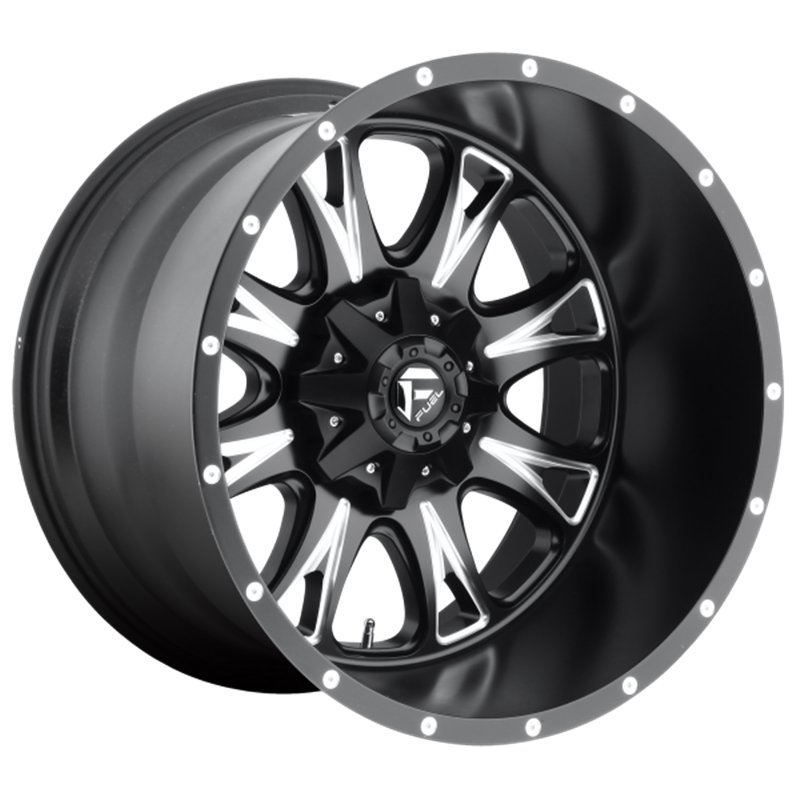 Fuel Off-Road | D513 THROTTLE 17x6.5 ET129 - MATTE BLACK MILLED