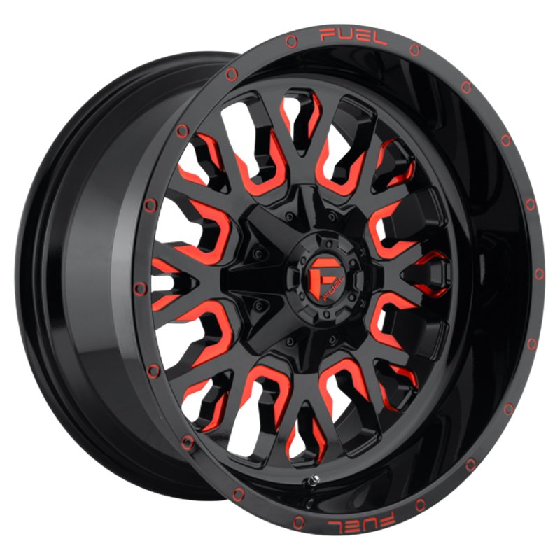 Fuel Off-Road | D612 STROKE 20x10.0 ET-18 - GLOSS BLACK RED TINTED CLEAR