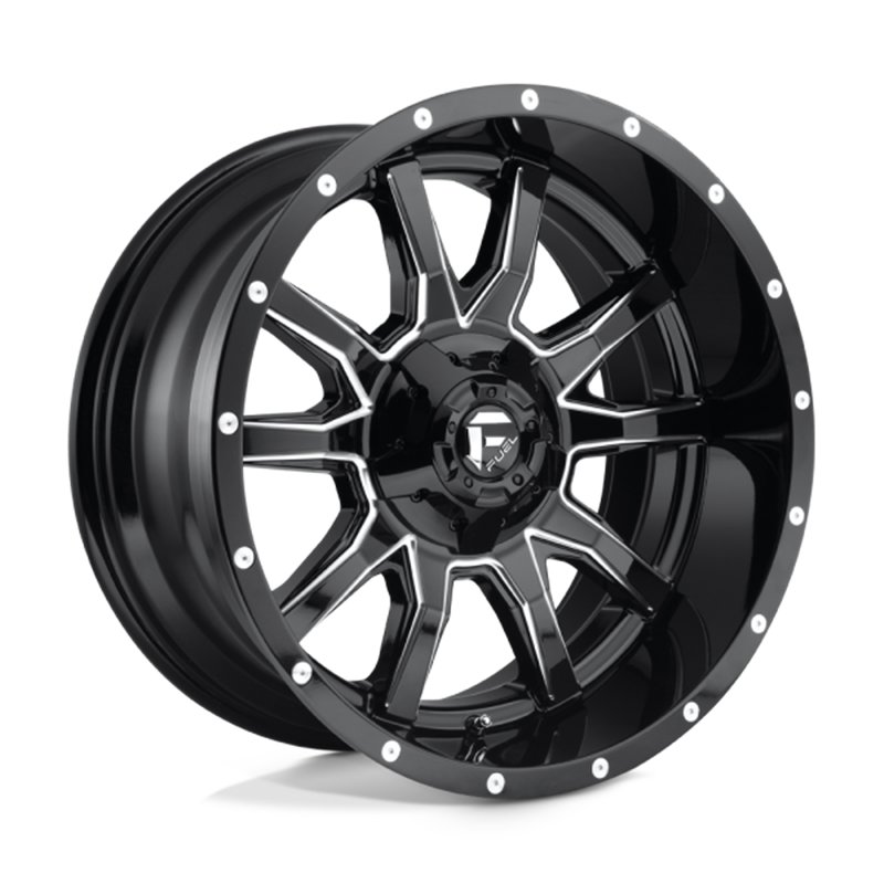 Fuel Off-Road | D627 VANDAL 20x10.0 ET-18 - GLOSS BLACK MILLED
