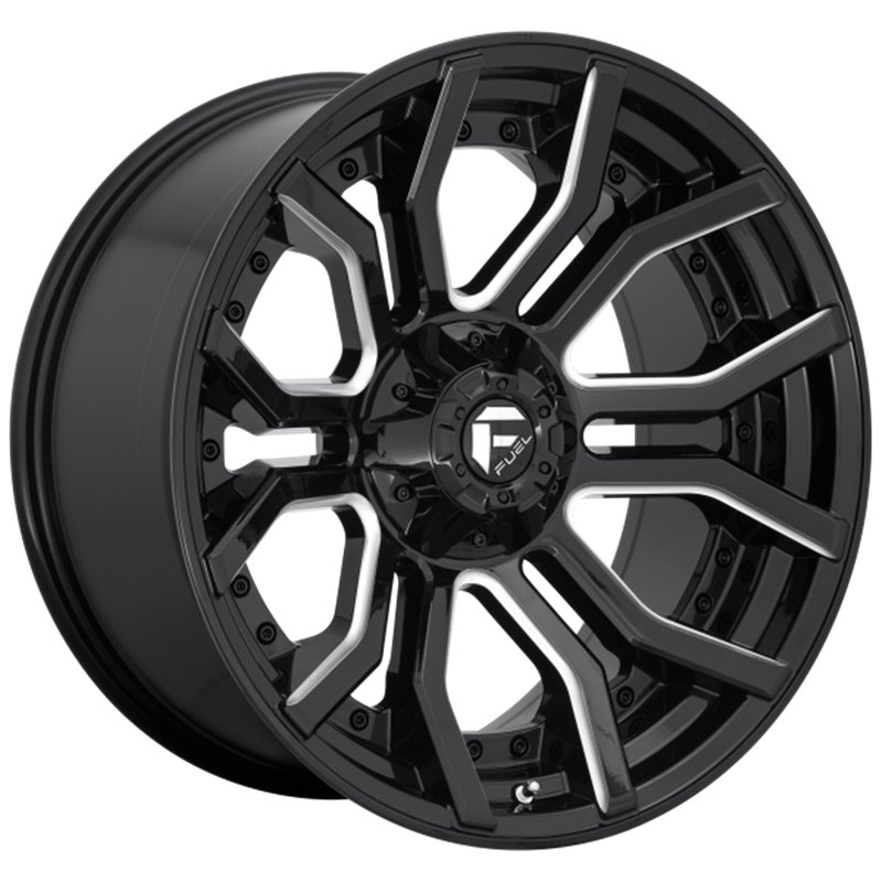 Fuel Off-Road | D711 RAGE 24x12.0 ET-44 - GLOSS BLACK MILLED