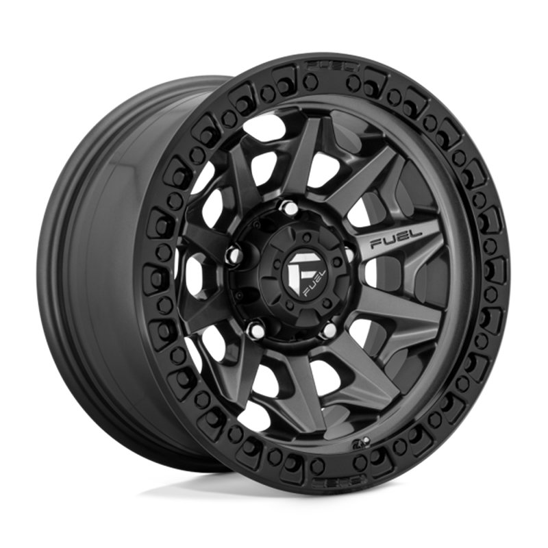 Fuel Off-Road | D716 COVERT 15x8.0 ET-19 - MATTE GUN METAL BLACK BEAD RING