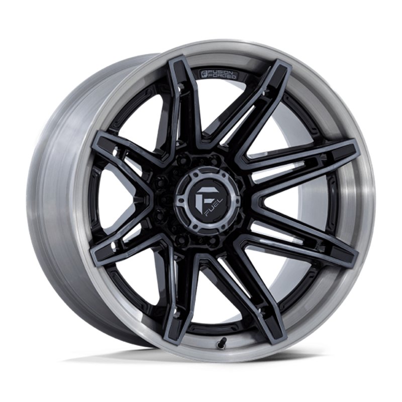 Fuel Off-Road | FC401 BRAWL 24x12.0 ET-44 - GLOSS BLACK BRUSHED DARK TINT