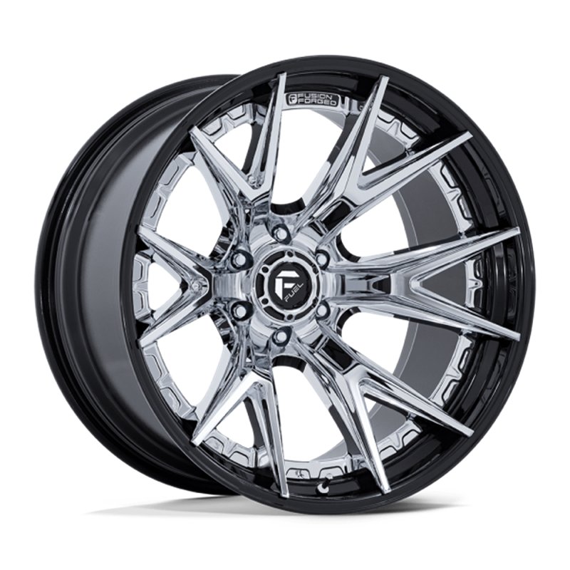 Fuel Off-Road | FC402 CATALYST 20x9.0 ET1 - CHROME W/ GLOSS BLACK LIP