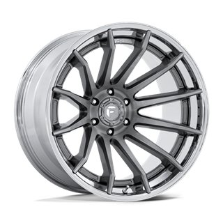 Fuel Off-Road | FC403 BURN 22x10.0 ET-18 - PLATINUM W/ CHROME LIP