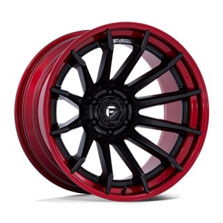 Fuel Off-Road | FC403 BURN 24x12.0 ET-44 - MATTE BLACK W/ CANDY RED LIP
