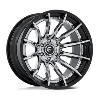 Fuel Off-Road | FC403 BURN 22x12.0 ET-44 - CHROME W/ GLOSS BLACK LIP