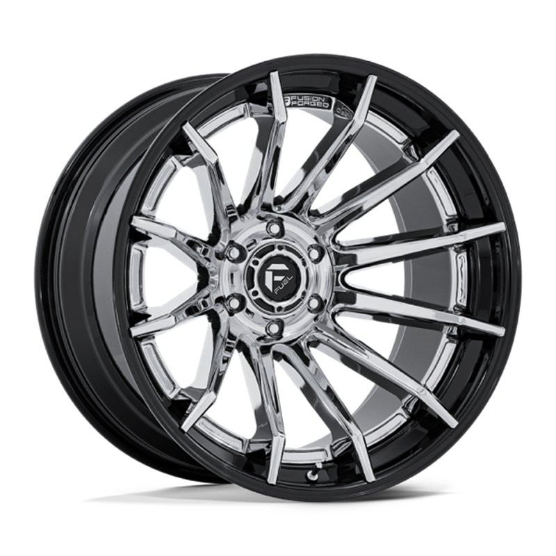 Fuel Off-Road | FC403 BURN 22x12.0 ET-44 - CHROME W/ GLOSS BLACK LIP