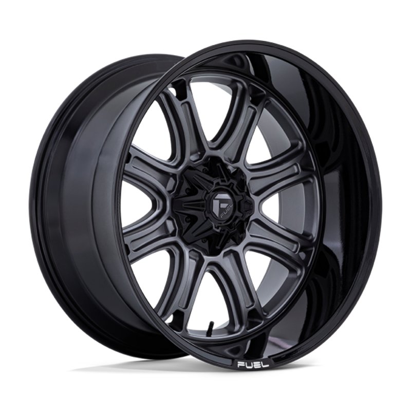 Fuel Off-Road | DARKSTAR 22x10.0 ET10 - MATTE GUNMETAL W/ BLACK LIP