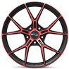 RTX | RS01 18x8.0 ET38 - Gloss Black Machined Red