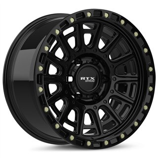 RTX | Striker 17x8.5 ET10 - Gloss Black with Milled Rivets