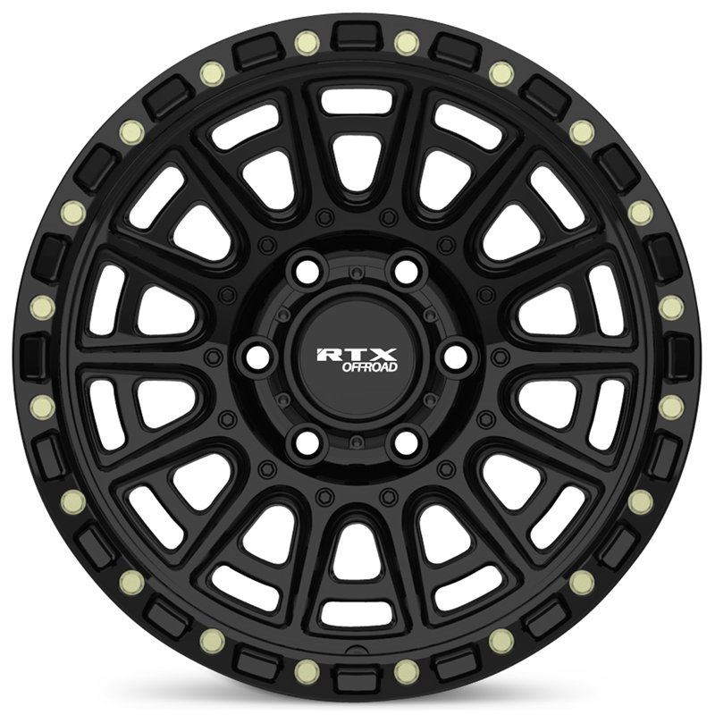 RTX | Striker 17x8.5 ET10 - Gloss Black with Milled Rivets